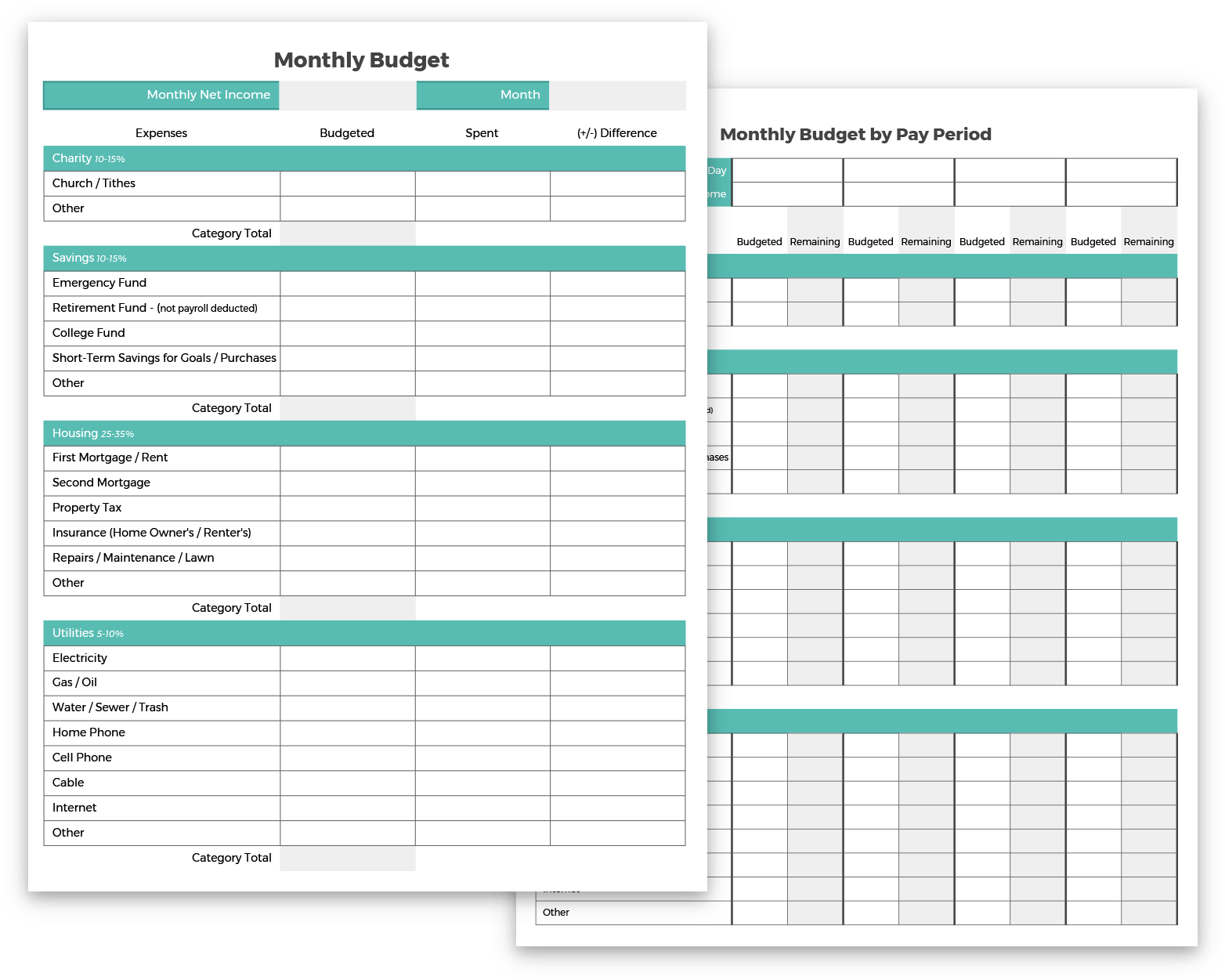 Download Your Free Budgeting Forms - Number (1637x1336), Png Download