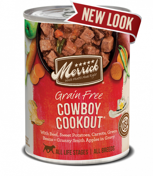Merrick Classic Cowboy Cookout Can - Merrick (521x600), Png Download
