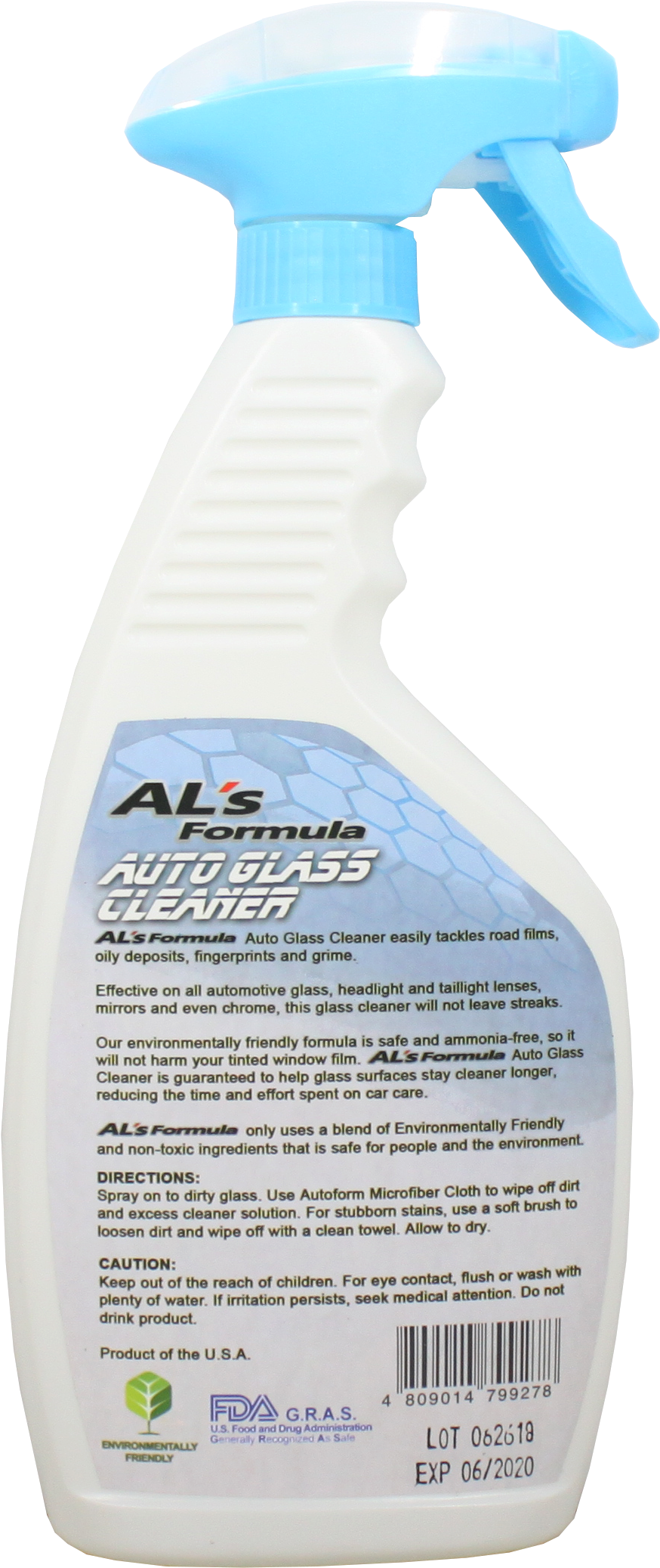 Al's Formula Auto Glass Cleaner Spray Bottle 500ml - Plastic Bottle (4752x3168), Png Download