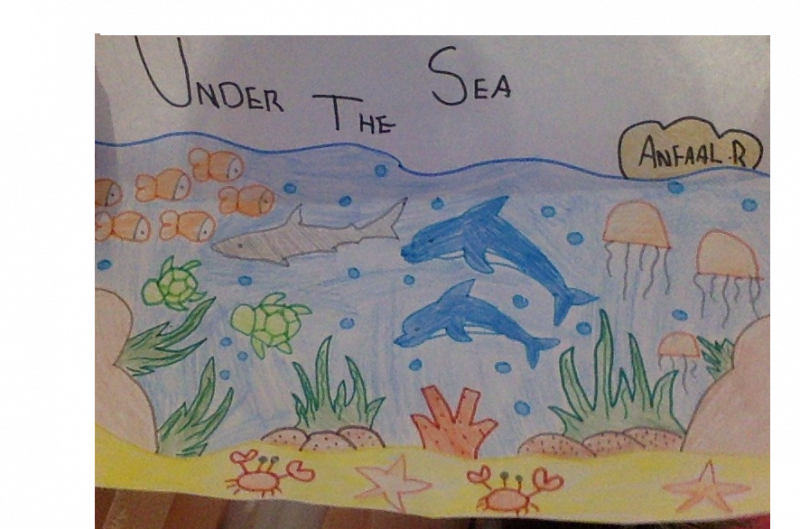 Under The Sea - Painting (800x529), Png Download