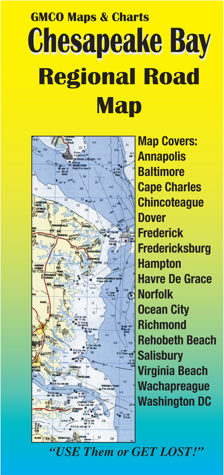 Chesapeake Bay Regional Road Map - Poster (952x952), Png Download