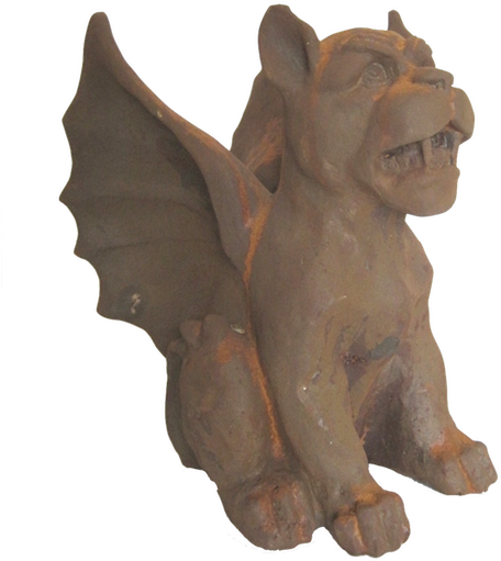 G014 Cast Iron Gargoyle - Statue (576x768), Png Download