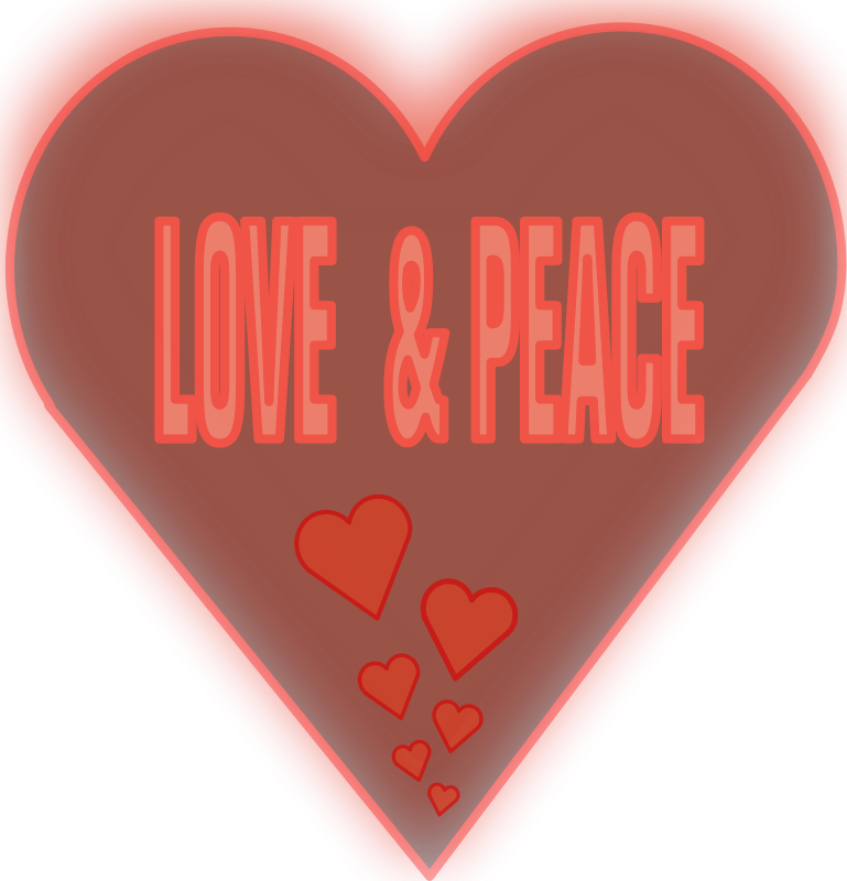 Free Love And Peace In A Heart - Peace And Love In Valentines Day (769x800), Png Download
