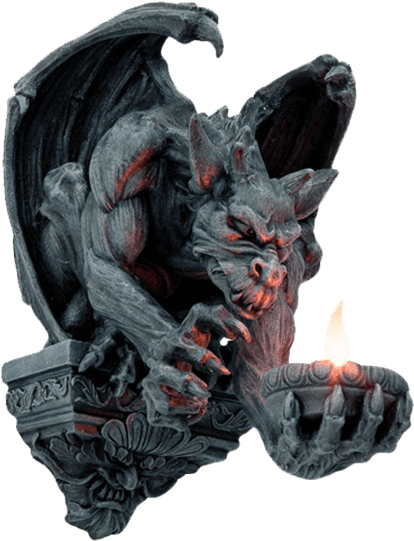 Gargoyle Wall Candleholder - Gargoyle Candle (555x555), Png Download
