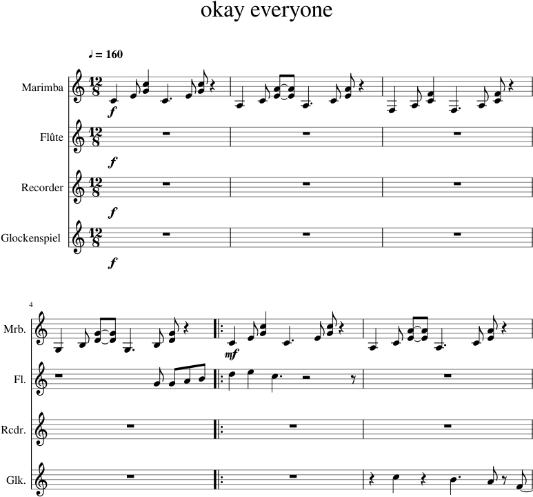 Okay Everyone Natsuki - Megalovania Duet Sheet Music (850x1100), Png Download