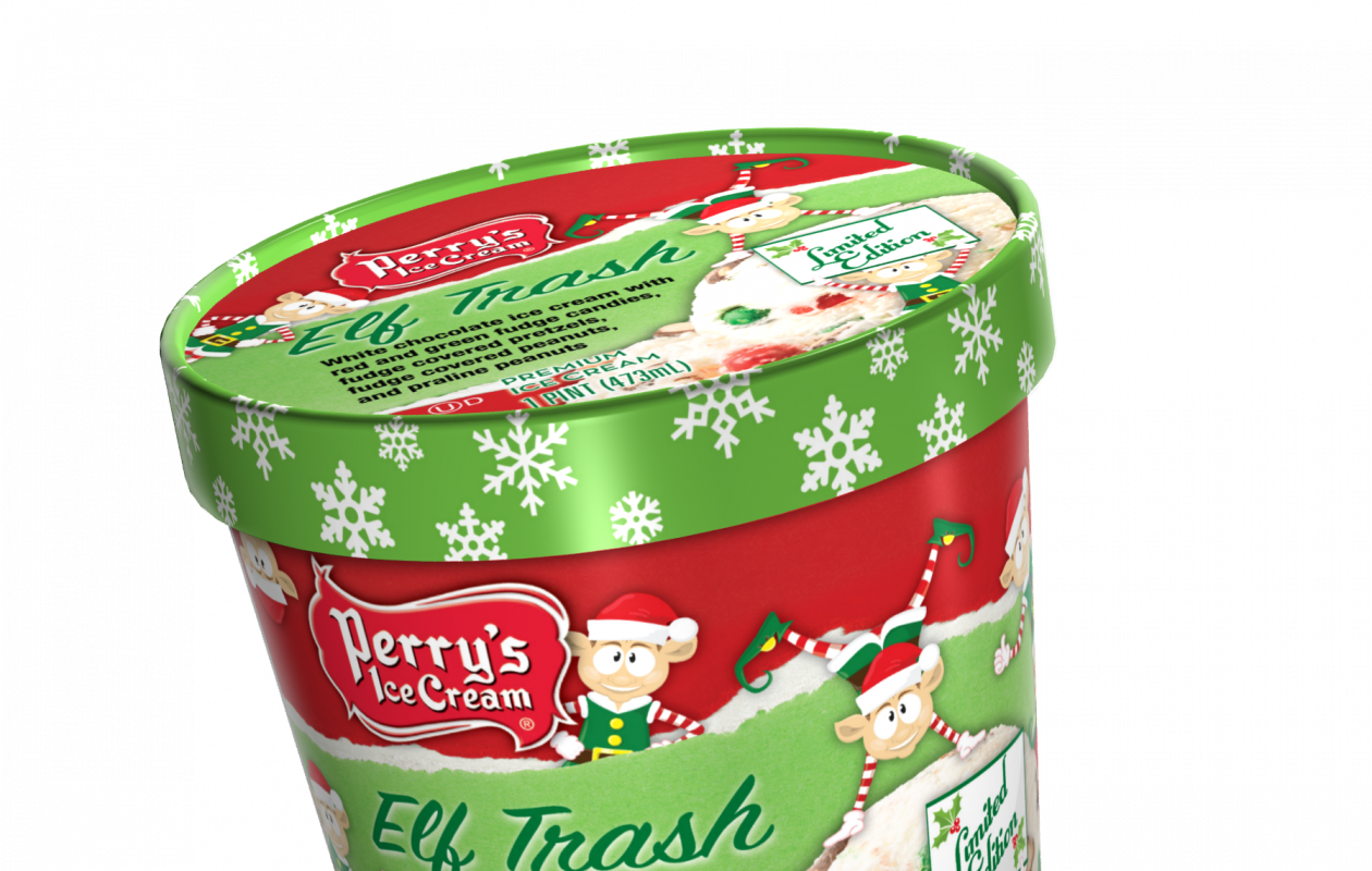 Among Perry's Seasonal Flavors - Elf Trash Ice Cream (1260x800), Png Download