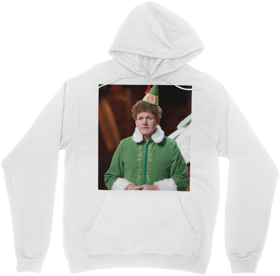 Gordon Ramsay Dressed As Buddy The Elf ﻿classic Adult - Hoodie (1024x1024), Png Download
