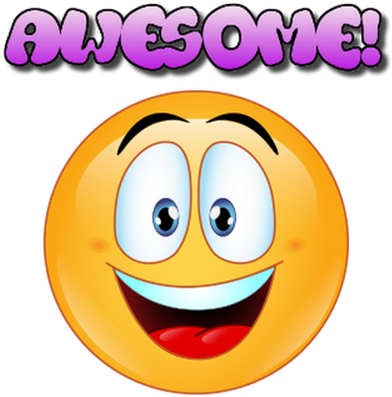Emoji World Awesome - Smiley (618x618), Png Download