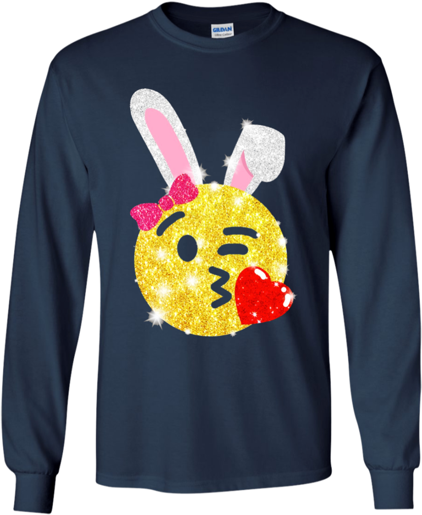 Easter Bunny Emoji T Shirts Cute Emoji Bunny - Shirt (1024x1024), Png Download