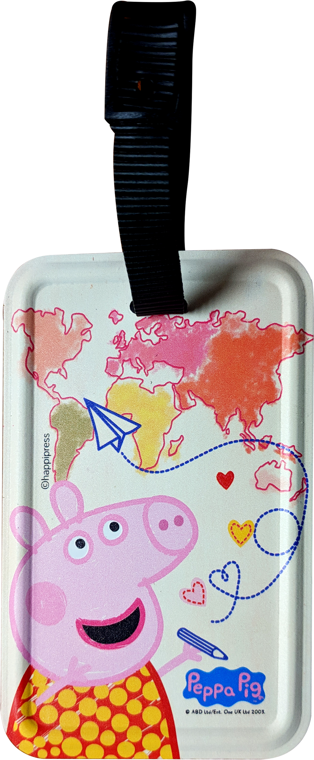 Peppa's World Tour Luggage Tag - Cartoon (2480x3508), Png Download