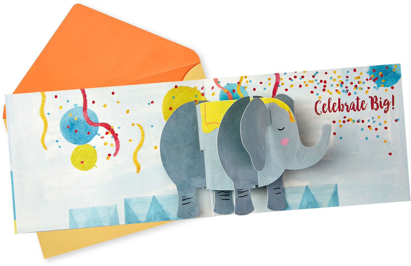 Celebrate Big Circus Pop Up Birthday Card - Indian Elephant (1470x1470), Png Download