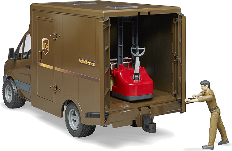 Buy Car Bruder Mack Granite Ups Logistics 2828 Elkor - Bruder Ups Truck (800x800), Png Download