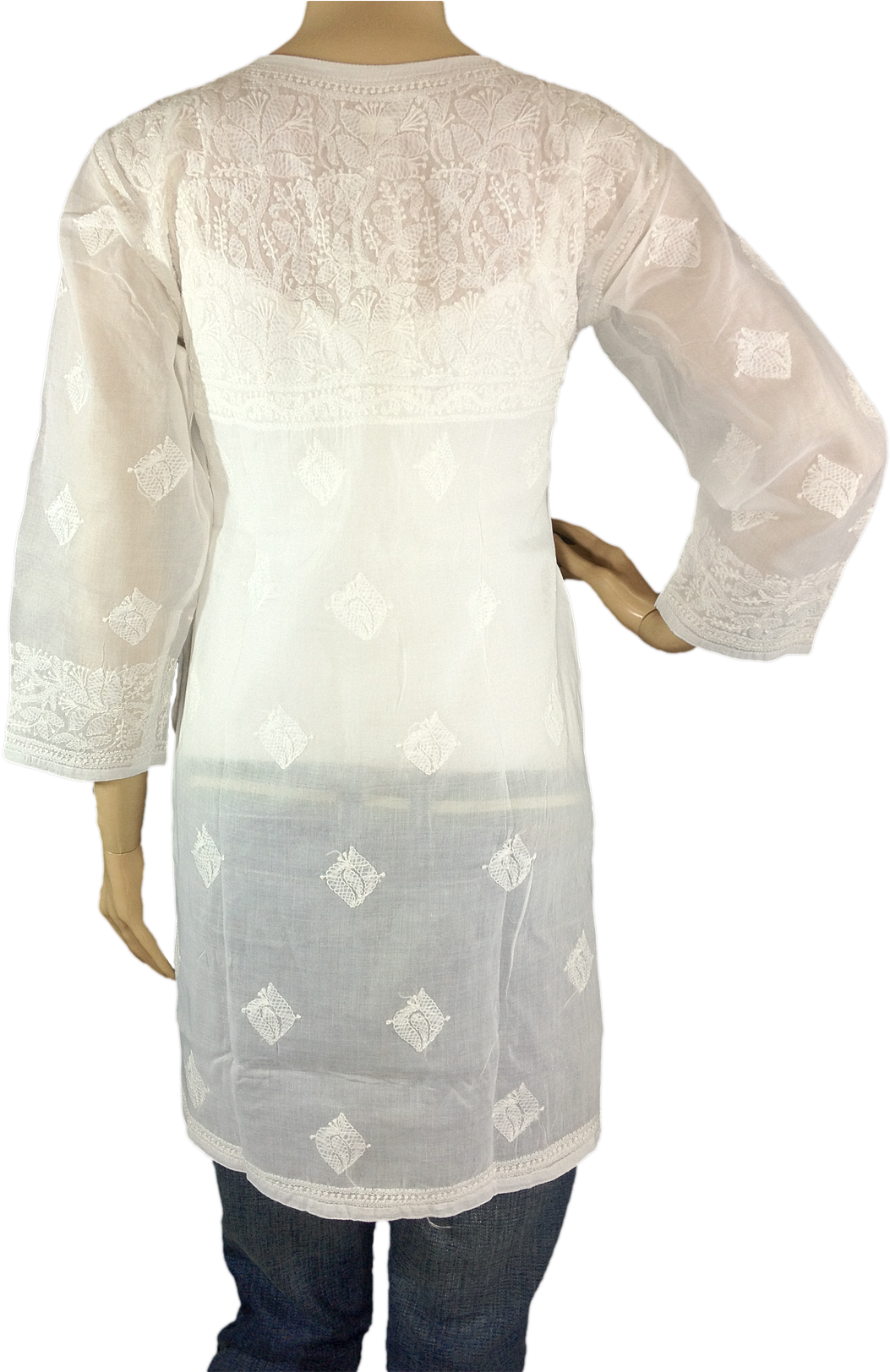 Http - //www - Chikirpolo - Kurti Fwnctnwht003676 Back - Costume (1217x1623), Png Download