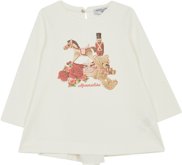 White Teddy Bear T-shirt - Girl (700x700), Png Download