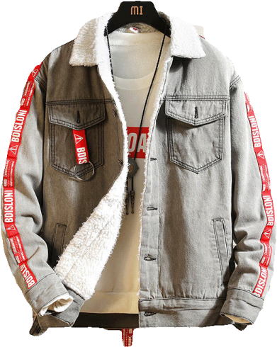 2018 Jeans Jackets Men Winter Warm Bomber Jacket M - Jacket (600x800), Png Download
