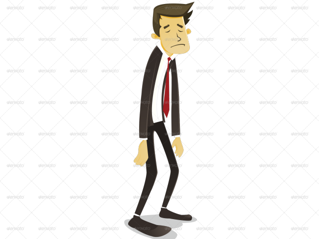 Businessman Clipart Sad - Falling Sales (640x480), Png Download