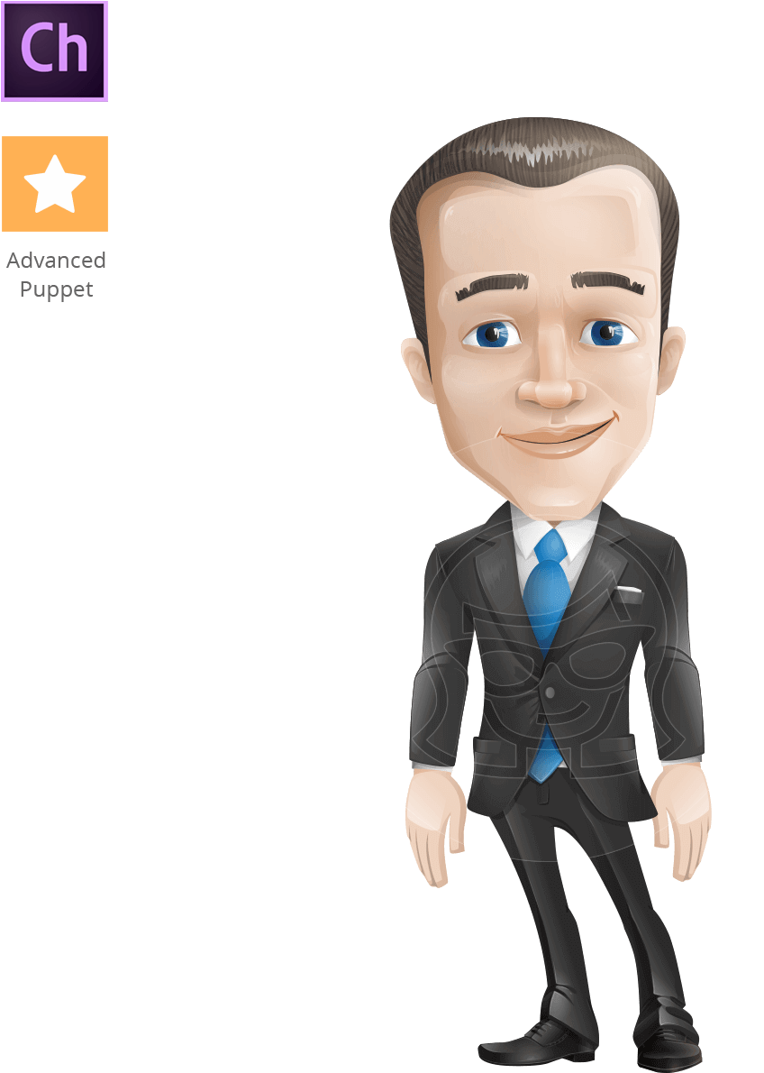 Jim The Business Icon - Businessman Cartoon (1238x1318), Png Download