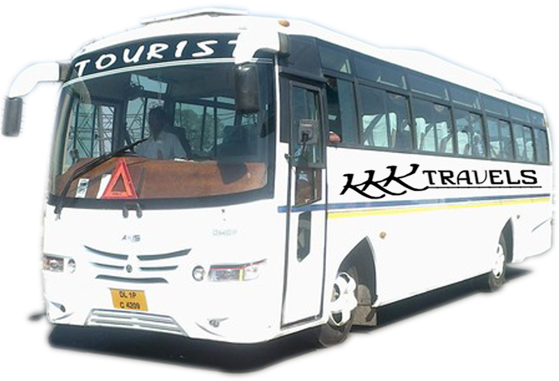 Kkk Travels Minibus - Bus On Road India (800x600), Png Download