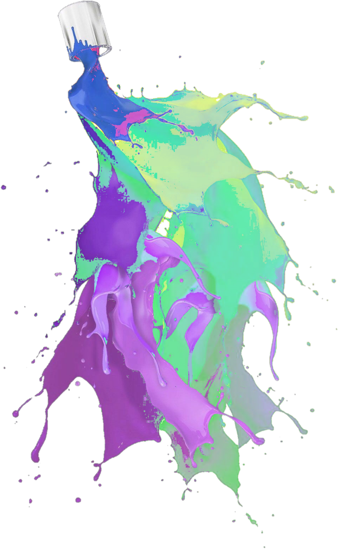 Paint Splash Color Rainbow Mix Decorate Png Background - Graphic Design (2289x2289), Png Download