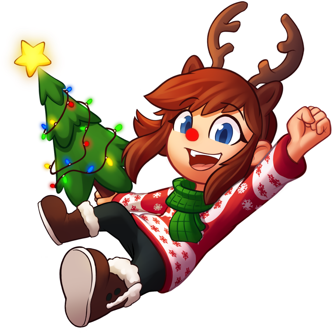 A Hat In Time Twitter - Christmas Elf Fan Art (1200x1200), Png Download