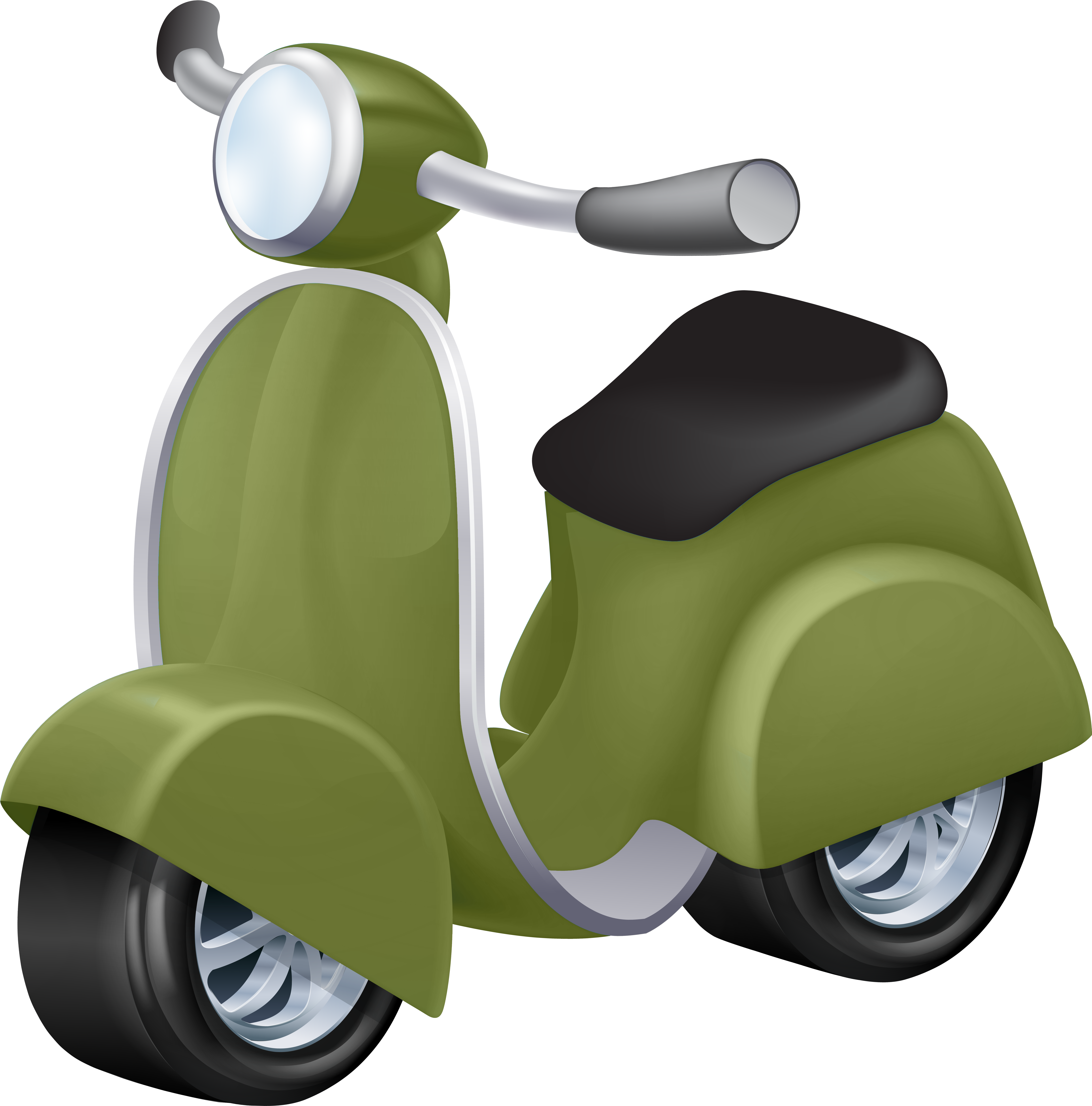 Green Vespa Png Clip Art (7905x8000), Png Download