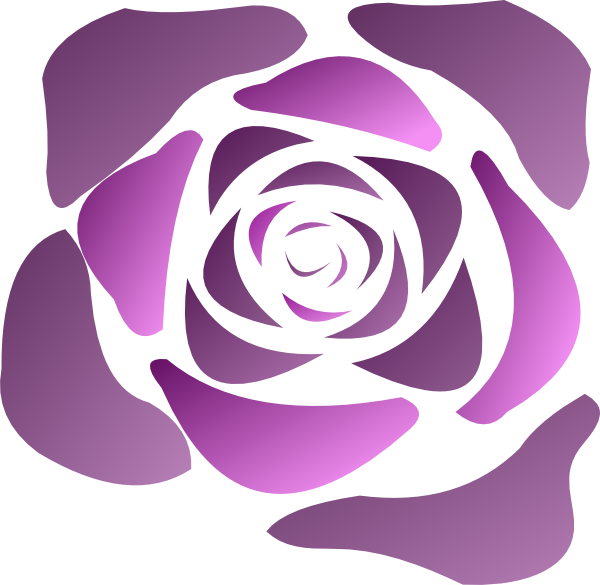 Purple Rose Vector Png (600x585), Png Download
