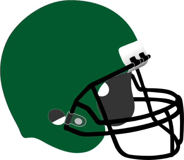 Green Football Helmet Clip Art At Clker - Green Football Helmet Clipart (600x520), Png Download