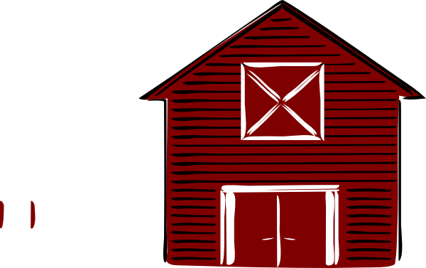 Small - Red Barn Clipart No Background (600x377), Png Download