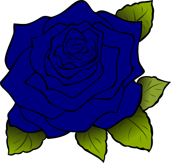 Clip Art Freeuse Download Blue Roses Clipart - Roses Clipart (600x572), Png Download