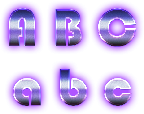 Alphabet, Neon, Neon Tetra, Alpha Bet - Alphabet Letras Neon Png (640x640), Png Download