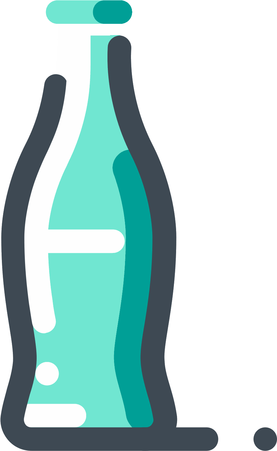 Soda Bottle Icon - Sodas Blanco Y Negro Png (1600x1600), Png Download