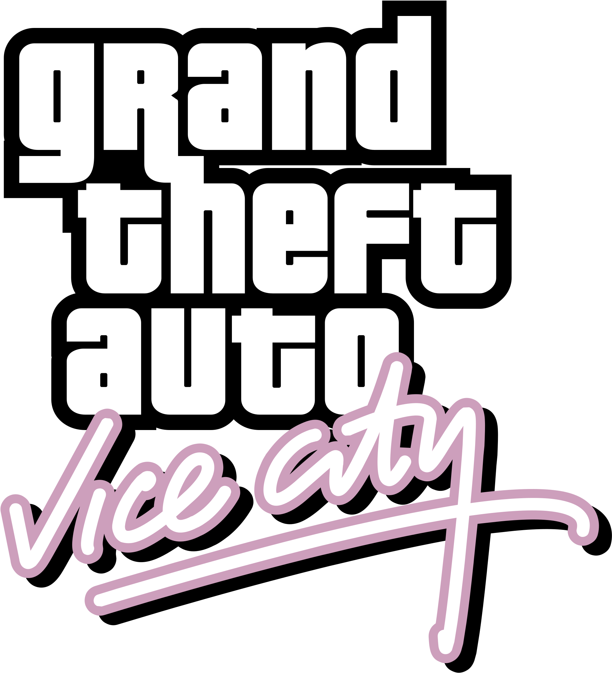 Grand Theft Auto Vice City Logo Png Transparent - Vice City Logo Vector (2400x2400), Png Download