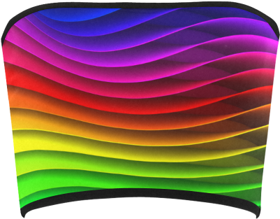 Rainbow Wavy Lines Bandeau Top - Bandeau (500x500), Png Download
