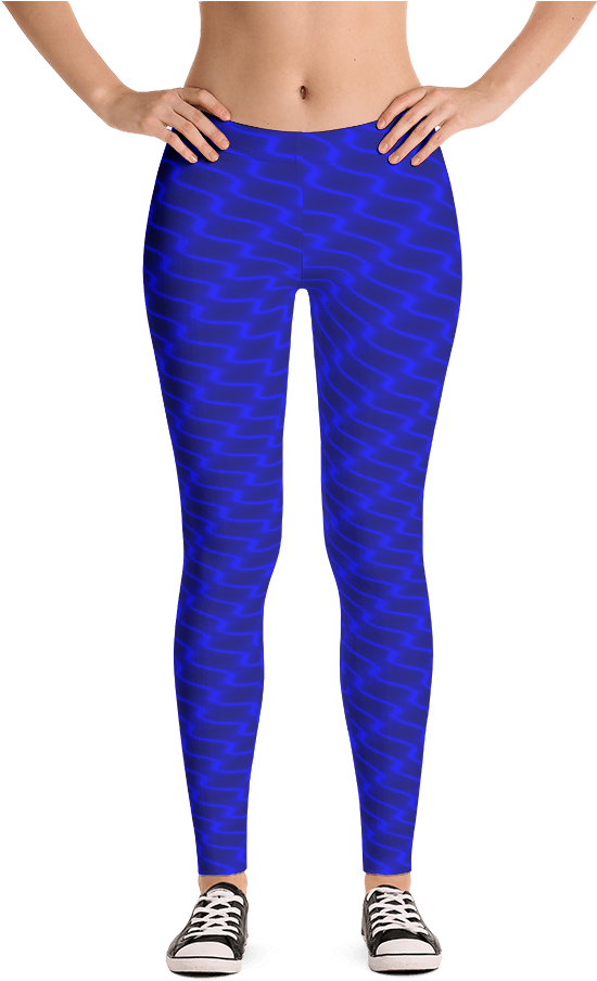 Neon Wavy Lines Blue Leggings - Grey-black Halftone Sneakers (1000x1000), Png Download