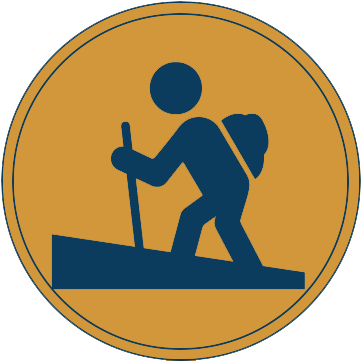 Hiking 2 Gld Blu - School (414x381), Png Download