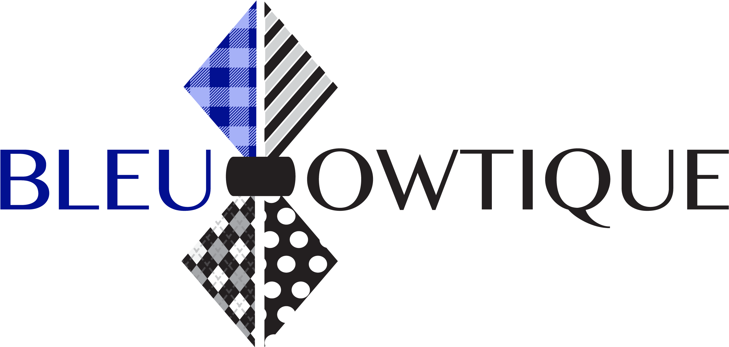 Live/wp Bleu Bowtie Logo - Boutique Fashion (2455x1228), Png Download