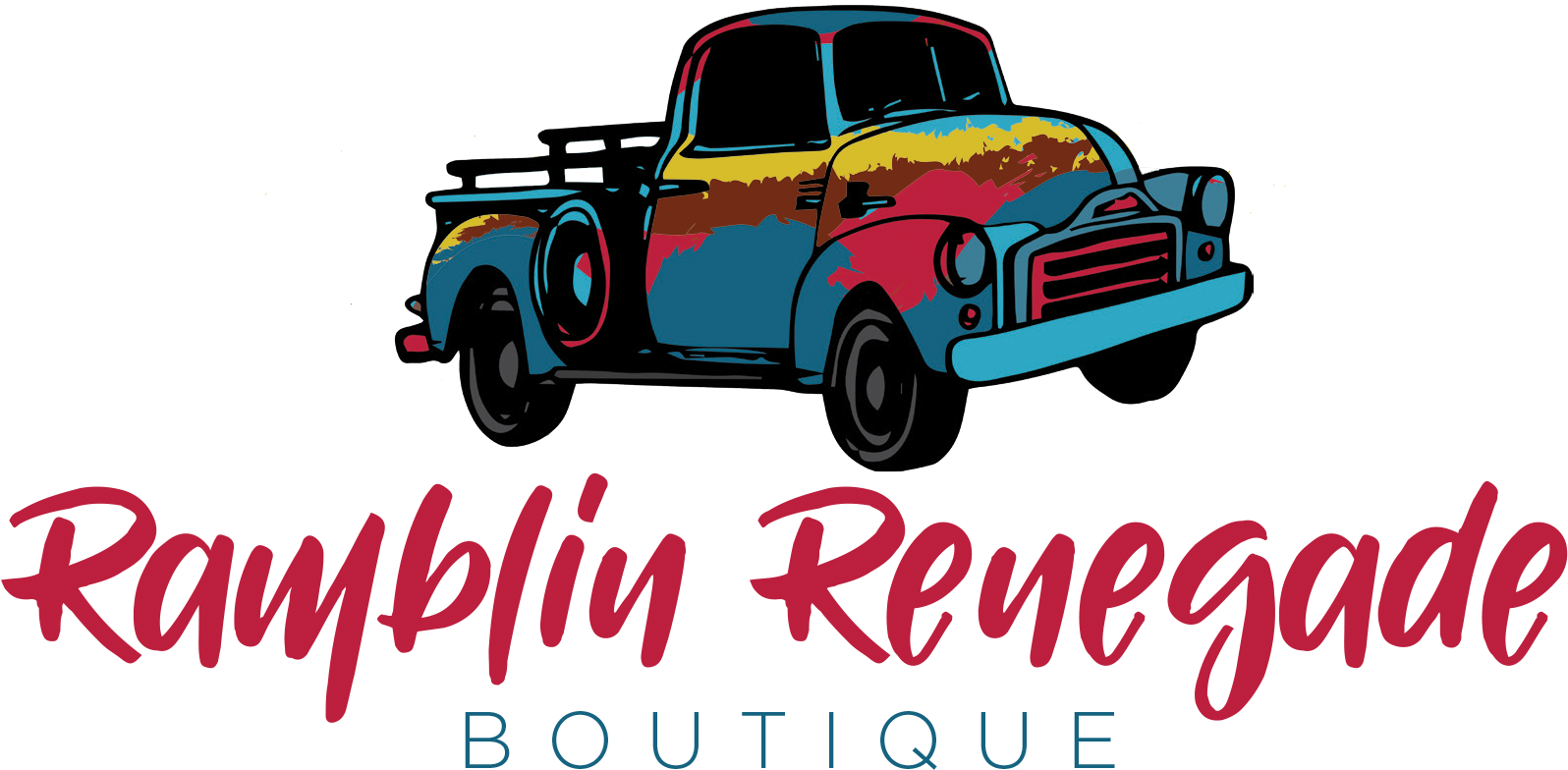 Ramblin Renegade Boutique - Pickup Truck (1741x819), Png Download