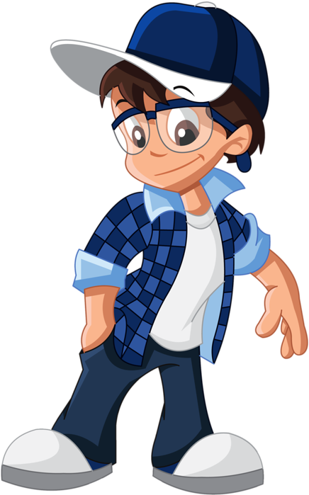 Boy With Sunglasses Clipart (495x800), Png Download