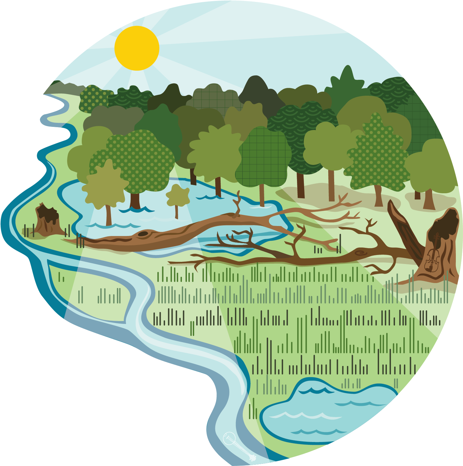 Black Swamp Conservancy's 2018 Bluegrass & Green Acres - Illustration (2395x1645), Png Download