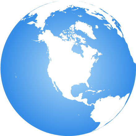 Blue Earth Globe Shower Curtain (450x450), Png Download