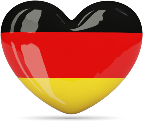 Png Format - German Flag In A Heart (640x480), Png Download