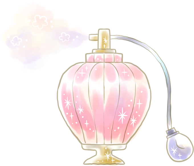 Lady Watercolor - Handpainted Perfume - - 昔 の 香水 (680x590), Png Download