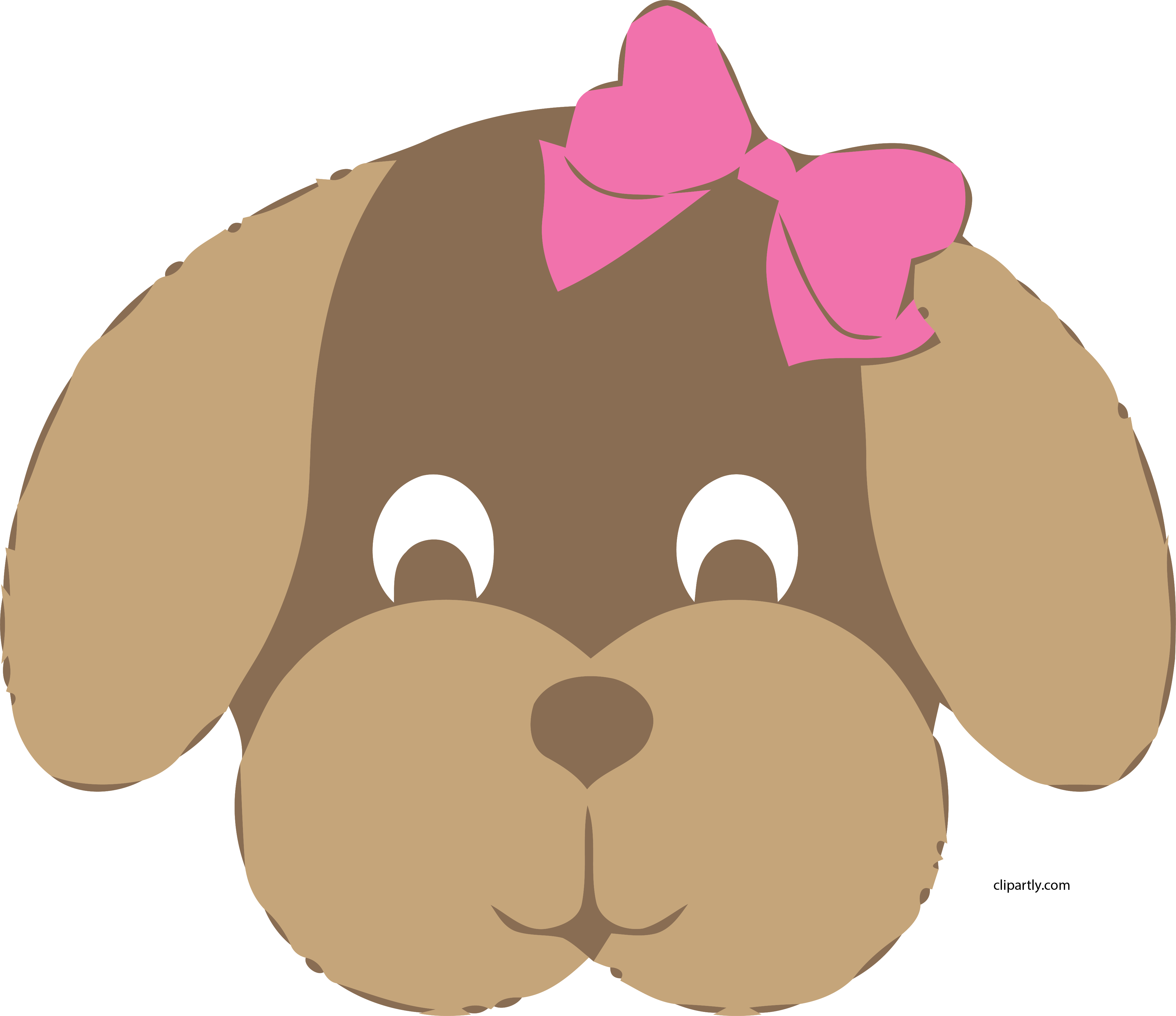 Big Dog Clip Art Girl Dog Face Clipart Cute Sweet Png - Keyword Research (4081x3526), Png Download