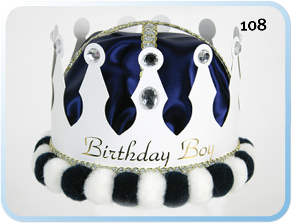 Pom Poms, And Rhinestones - Transparent Birthday Boy Crown (600x480), Png Download