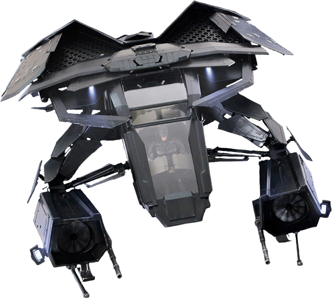 Hot Toys The Bat And Batman - Batman: The Dark Knight Rises - The Bat 1:12 Scale (652x586), Png Download