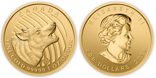 Monex Product Gold Canadian Howling Wolf - 2012 Silver-plated 50 Cent Coin - The Queen's Diamond (600x300), Png Download