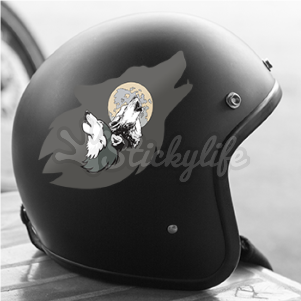 Wolf Howl Decal - Black (940x587), Png Download