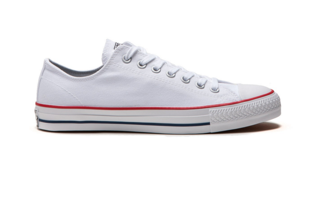 Mens - Nízké Boty Converse Chuck Taylor All Star Pro Ox White/red (640x640), Png Download