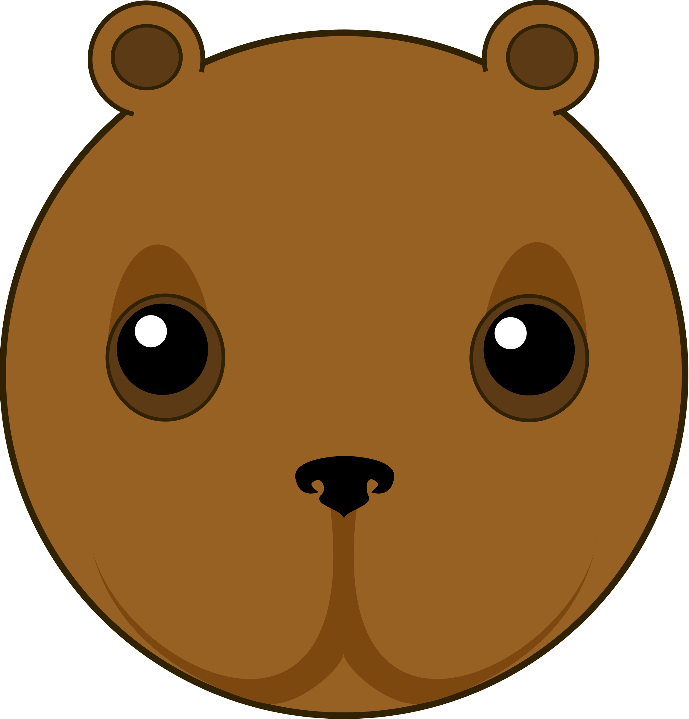Bear Svg Clip Arts 570 X 594 Px (570x594), Png Download