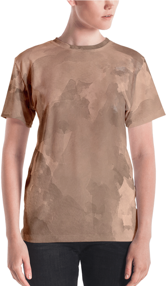 Umber Watercolor Women's T Shirt T Shirt Zazuze - T-shirt (1000x1000), Png Download